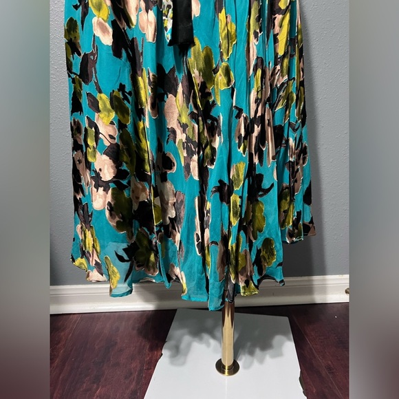 Womens Monsoon Green Floral Silk Blend Vintage Y2k Midi Slip Dress Sz 8 UK 6 US. - Picture 12 of 12